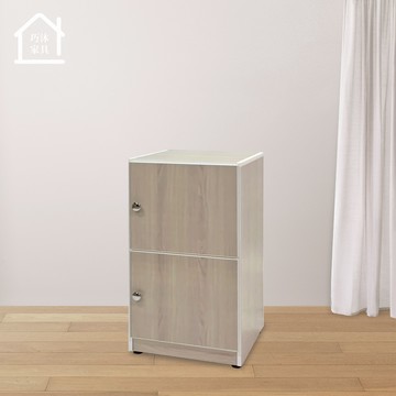 兩門塑鋼置物櫃 收納櫃 兩層櫃 防水防潮塑鋼家具(寬41.5x深33x高77公分)【巧沐家具】