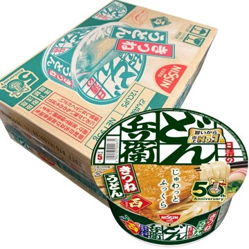 *貪吃熊* 箱出 境內版 日本 日清 NISSIN 兵衛 豆皮烏龍麵 泡麵 碗裝泡麵 兵衛豆皮烏龍麵 西 12碗箱