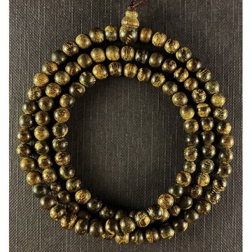 達拉干沉水念珠【周錦香】6mm*108顆 14.09克 黑油急沉 果香甘甜帶奶~手珠 佛珠 沉香 達拉幹 水沉 手串