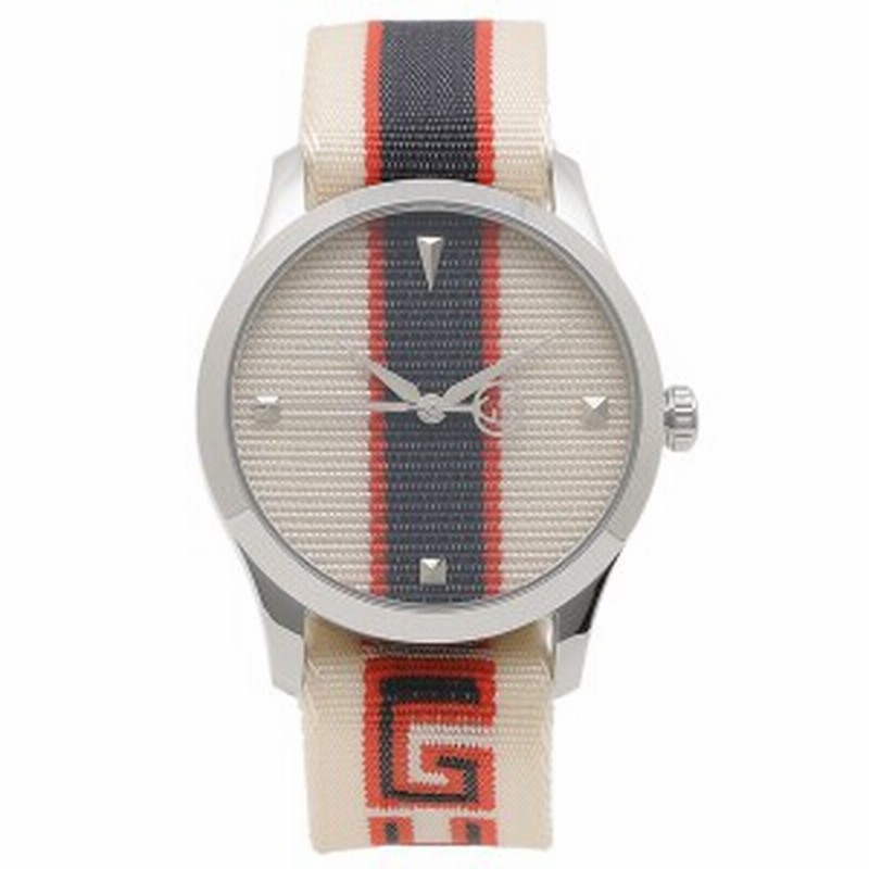 グッチ 時計 メンズ 腕時計 Gucci Yaa ホワイト レッド シルバー 通販 Lineポイント最大1 0 Get Lineショッピング