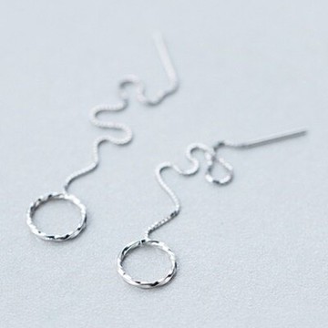 925純銀耳環耳飾-簡潔亮眼時尚首選母親節生日情人節禮物女飾品73dq59【獨家進口】【米蘭精品】