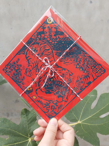 【虎爺發】木刻版印春聯