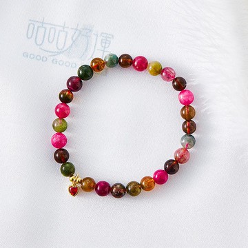 輕珠寶糖果碧璽手鍊(含開光)招桃花、招好姻緣、事業運、補五行