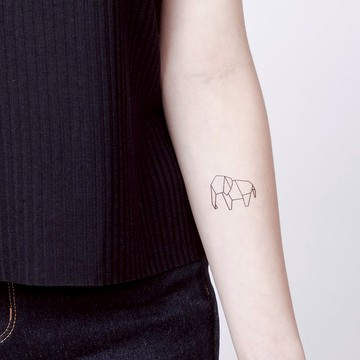 Surprise Tattoos / 摺紙大象 刺青 紋身貼紙