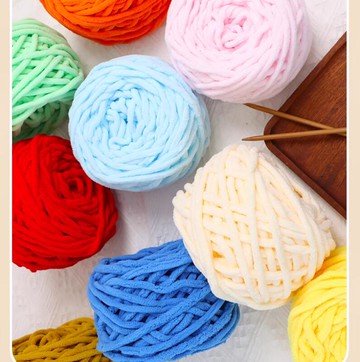 買二送一 毛線團冰條線手工編織diy勾拖鞋超粗織圍巾毛線鉤針自織圍脖鉤鞋【步行者戶外生活館】