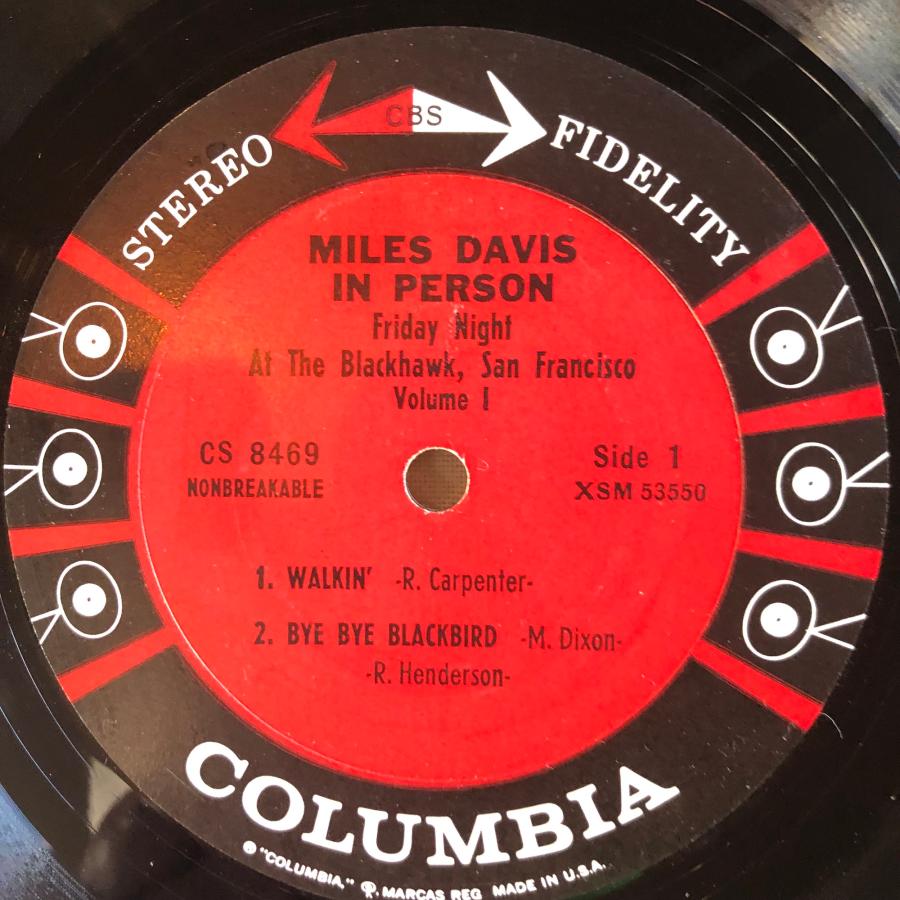 Miles Davis   In Person, Friday Night At The Blackhawk, San Francisco, Volume I  LP Columbia