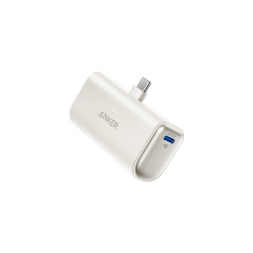 【Anker】A1653 5000mAh 22.5W直插式行動電源-白