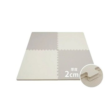 Pato Pato 馬卡龍2cm雙色地墊(6入組) - 暖灰&乳白★衛立兒生活館★