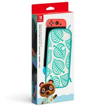 【AS電玩】NS Switch 動物森友會 動物之森 配件包 (含保貼) 夏威夷花紋 收納 任天堂原廠