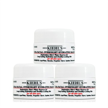 【KIEHLS 契爾氏】冰河保濕玻尿酸晚安面膜7mlX3入