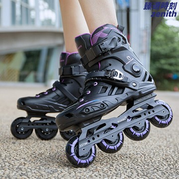 【成人專業平花】輪滑鞋 溜冰鞋 旱冰鞋 直排輪 單排輪滑鞋 男女通用 初學者 花式平花 可調碼 耐磨PU輪 室內外運動健身