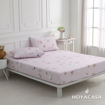 HOYACASA 60支天絲枕套床包三件組- 甜夢熊熊(單人)