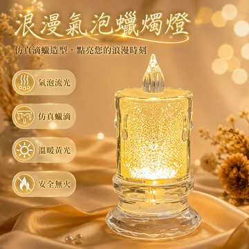 🐰歡喜兔🐰 透明水晶質感仿真蠟燭燈 暖光 LED 發光擺件 融化滴落細節裝飾 桌邊臥室氛圍燈 電池供電電子燭臺