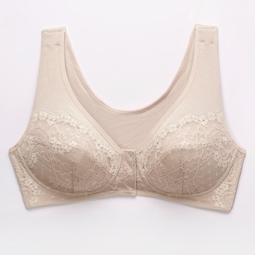 (蝦皮官方商城免運)金華歌爾-快樂伙伴 B-C罩杯前扣式內衣(紫)高齡順齡族-全罩式棉材質-牛奶纖維柔軟-IB2901P