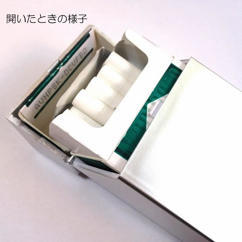 シガレットケース ハード タバコケース ブラック シルバー 通常