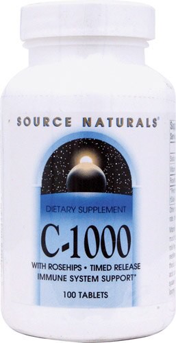 Source Naturals C-1000 with Rosehips Timed Release 1000 mg - 100 Tablets