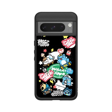 Pixel 8 Pro SolidSuit 黑 - 貓貓蟲咖波 Bugcat Capoo - 咖波拼貼多角色