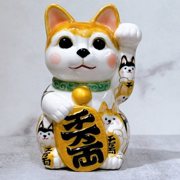 【柴福滿樂】日本清水燒招財貓 | 仫繪 柴犬之樂