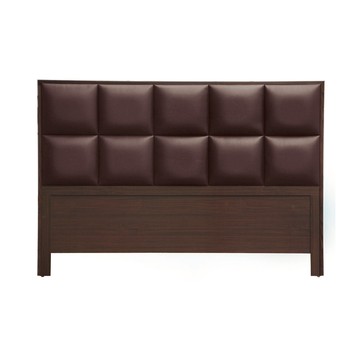 ASSARI-方程式皮革床頭片(雙人5尺)胡桃