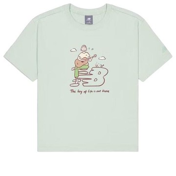 (WMNS) New Balance x PK Illustration T-shirt 'Light Blue'
