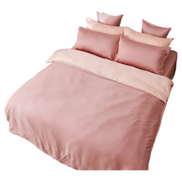戀家小舖 60支素色天絲永恆系列雙人被套 - 柔軟親膚 高密材質 透氣舒適  桃花粉  6 x 7尺
