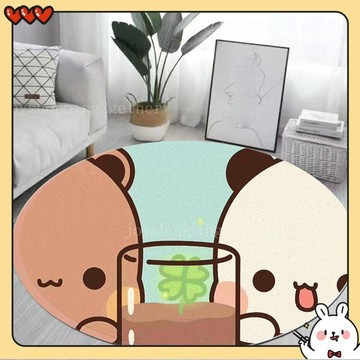 台灣出貨 一二布布地毯 布布一二臥室地毯 地毯 地墊 床邊毯 臥室腳墊 可愛小布布一二地墊個性臥室牀邊墊圓形地墊防滑耐磨