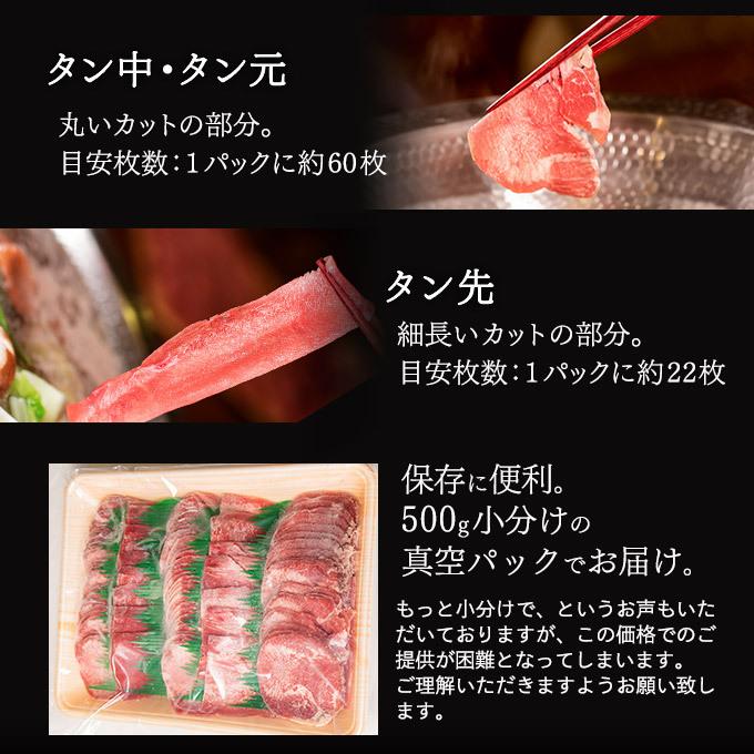 牛タン しゃぶしゃぶ 1kg （500g×2）  肉 訳あり タンしゃぶ 送料無料 うす切り スライス タンしゃぶ 焼肉 ギフト お取り寄せ グルメ