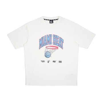 NBA 落肩 籃球印花 短袖上衣 熱火隊 3525100900