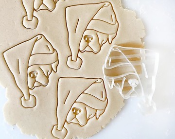 聖誕拉布拉多犬造型餅乾壓模