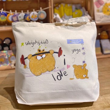 【帆布包/背心袋/手繪翻印】健康愛運動