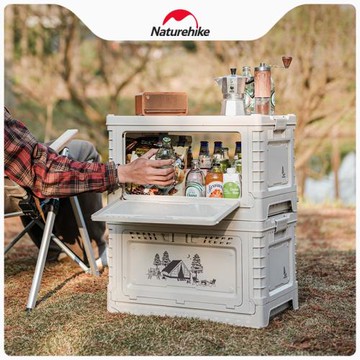 Naturehike挪客折疊收納箱戶外露營側開門春游營地箱車載后備箱桌