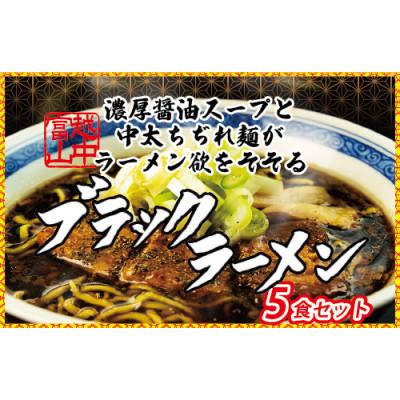 ふるさと納税 魚津市 石川製麺のブラックラーメン5食セット