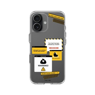 iPhone 17 Clear Case（相機按鈕） 透明 - 奧樂雞 Ology - Warning
