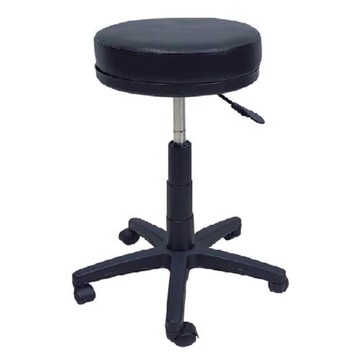 傢俱屋 優欣加厚皮面氣壓圓椅 黑