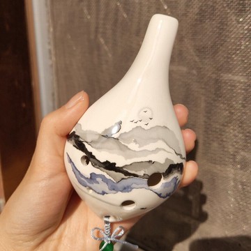 六孔陶笛中音ac調 6孔陶笛 手繪陶笛樂器創意兒童 景區貨源產品