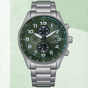 CITIZEN星辰 Chronograph系列 光動能計時腕錶 43mm / CA0770-72X