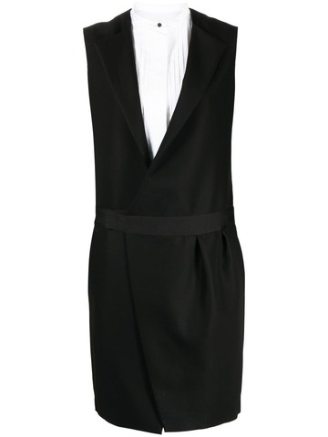 Ports 1961 - sleeveless blazer-style dress - women - Virgin Wool/Mohair - 38 - Black