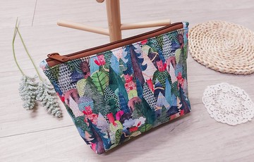 送禮推薦手作【拉鍊收納包】【厚鋪棉】拉鍊小包-托特小包-化妝包