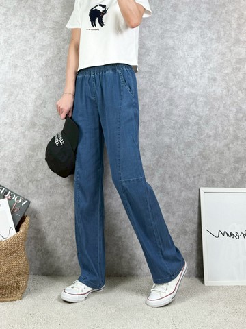 零束縛的日常|天絲鬆緊3D剪裁寬褲  搶現貨