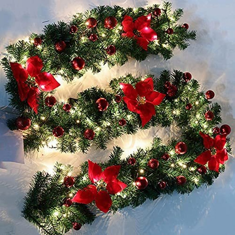 クリスマス 飾り ガーランド クリスマスモール クリスマスリース Led付き モール 2 7m クリスマス用品 パーティー装飾藤 ガーデン装飾籐 松の 通販 Lineポイント最大0 5 Get Lineショッピング