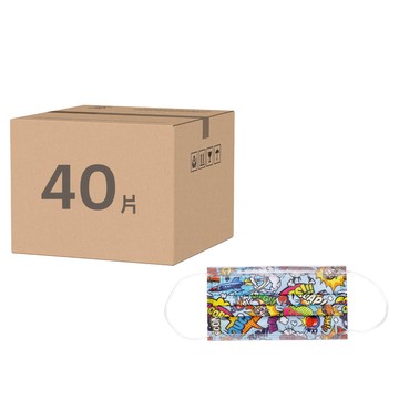 BABYBELLE 愛貝恩 成人平面醫用口罩 未滅菌 Bugatti聯名款  飛躍動漫風  20片  2盒