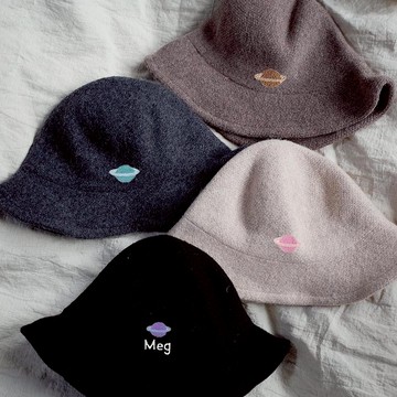 【Q-cute】帽子系列-漁夫帽-土星-加字/客製化