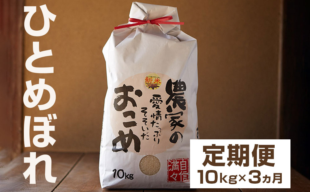 令和5年産　岩手県矢巾町　ひとめぼれ精米10kg×3ヵ月