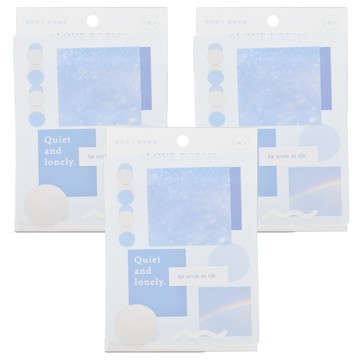 CARD LOVER 信的戀人 三行情詩系列 裝飾貼紙 2入  雲端  3組