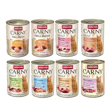 德國阿曼達ANIMONDA 【 6入組】400g CARNY卡恩成貓主食罐 (購買第二件贈送寵喵樂-貓草玩具x1包)