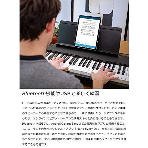 Roland FP-30X BK 電子ピアノ 88鍵盤 XスタンドXイスヘッドホンセット