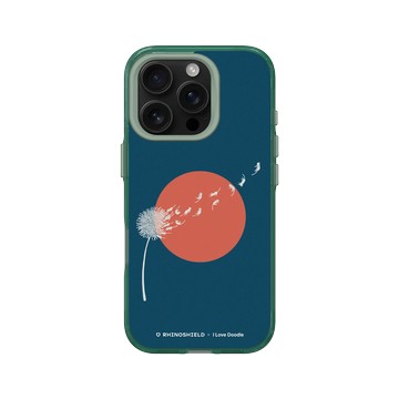 iPhone 16 Pro Clear 憂墨綠 - ilovedoodle (Lim Heng Swee) - Cat and Plant - 蒲公英