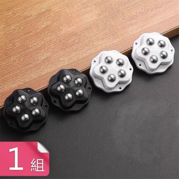 【荷生活】360多角度旋轉不鏽鋼珠萬向滾輪 順滑移動省力搬運萬向家具滑輪-1組