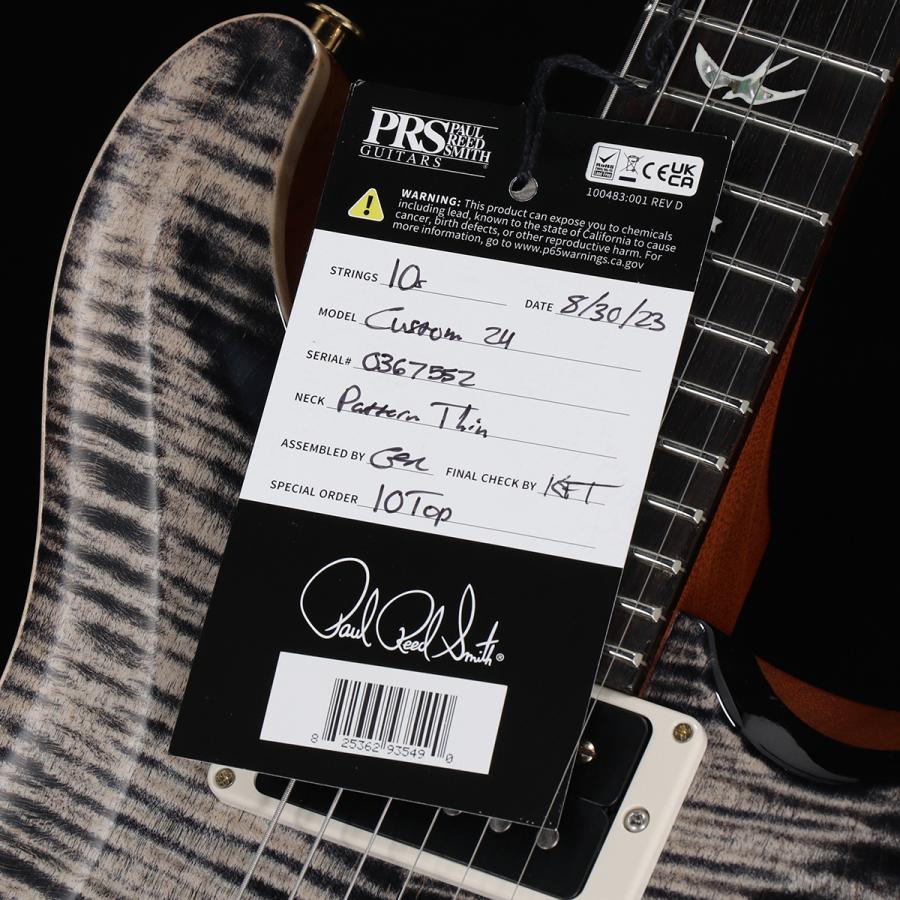 Paul Reed Smith (PRS)   Custom 24 10Top Charcoal Pattern Thin w Hybrid Hardware (重量3.62kg)(S N 23 0367552)(渋谷店)