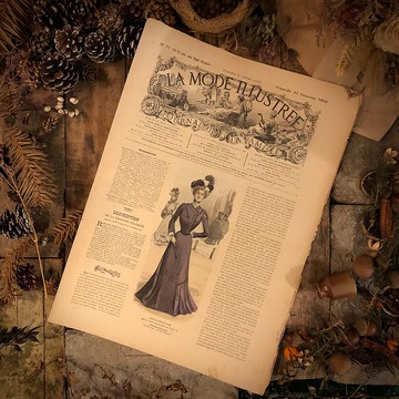 法國百年時尚雜誌La Mode Illustrée 封面彩頁版